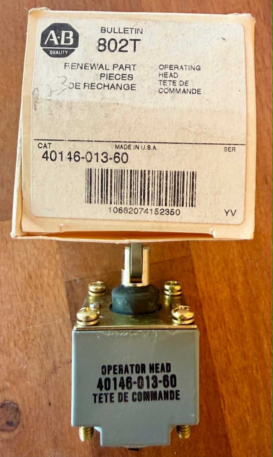 New Allen Bradley 40146-013-60 Operator Head 4014601360