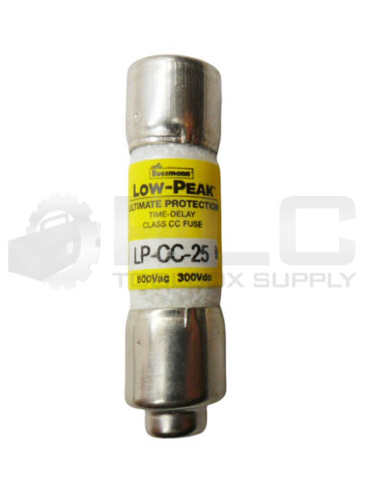 NEW BOX OF 9 BUSSMANN LP-CC-25 LOW PEAK FUSE 25A 600VAC *READ*