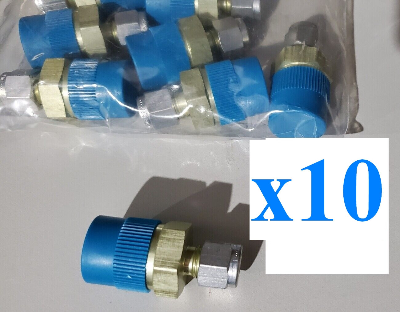 x10 NEW Swagelok Fitting A-400-1-8BT Aluminum 1/4 in. Tube OD x 1/2 in. Male NPT