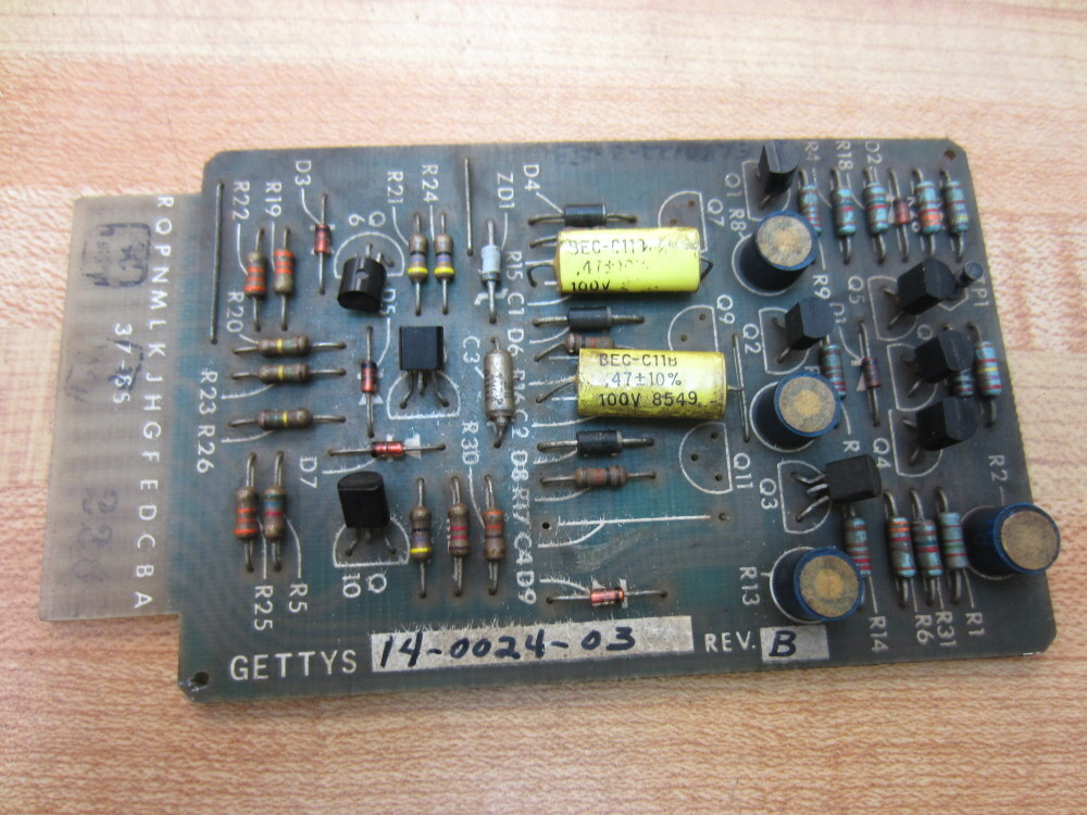 Gettys 14-0024-103 Firing Board 14-0024-03 Missing Capacitor