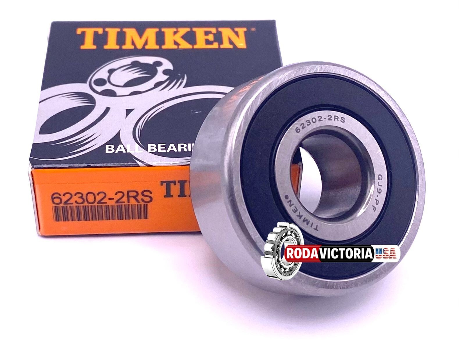 TIMKEN 62302 2RS Deep Groove Ball Bearing, Rubber Sealed 15x42x17 mm