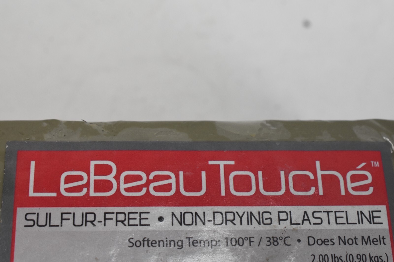 Chavant Le Beau Touche Plasteline Non Hardening Clay 2 lbs Block Gray Color