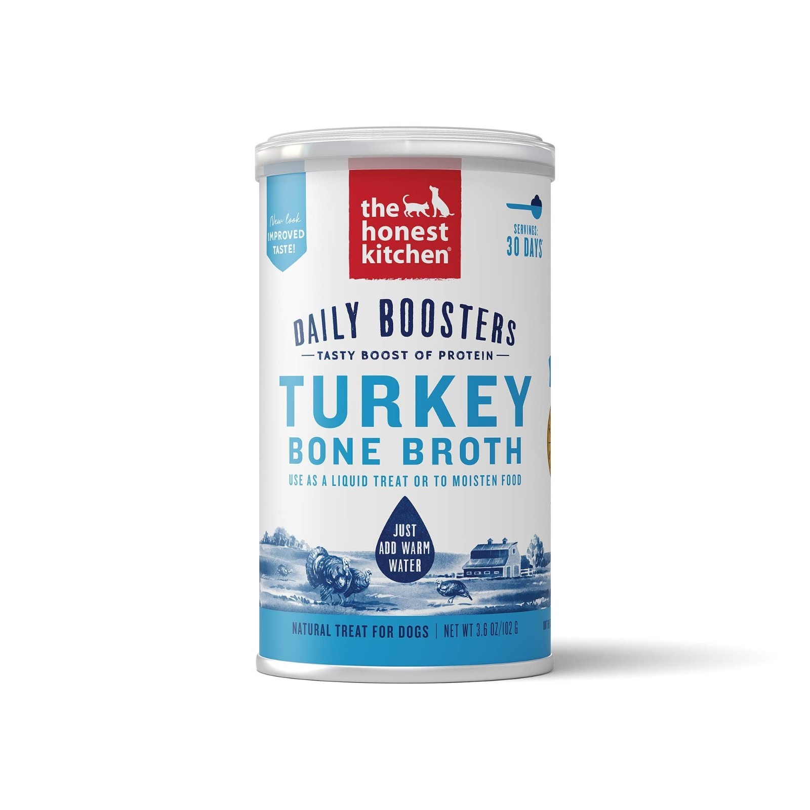 5 PACK The Honest Kitchen Daily Boosters: Instant Turkey Bone Broth, 3.6 Oz