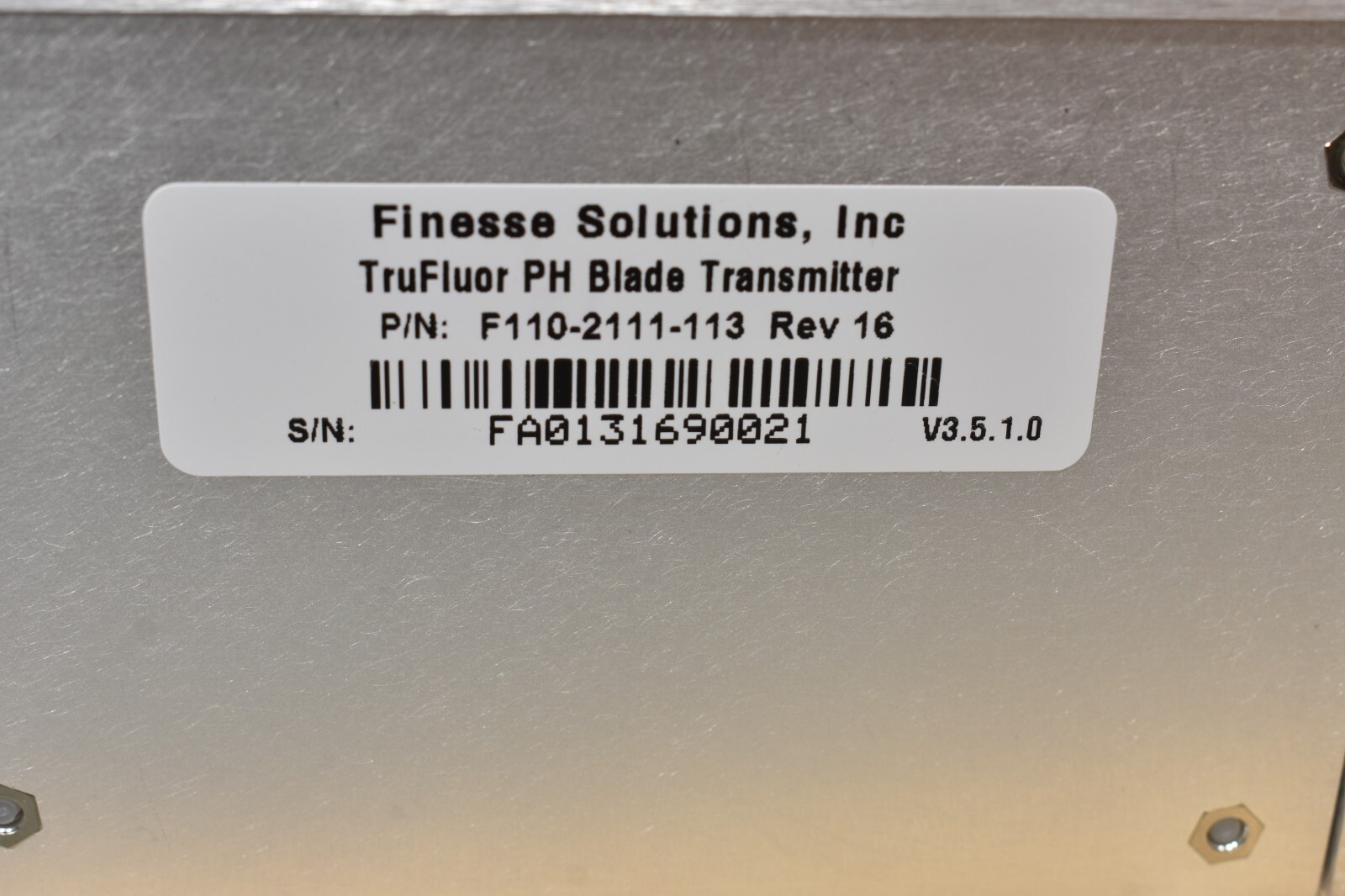 Finesse F110-2111-113, BladeTransmitters TruSens SmartScale TruFluor TruTorr