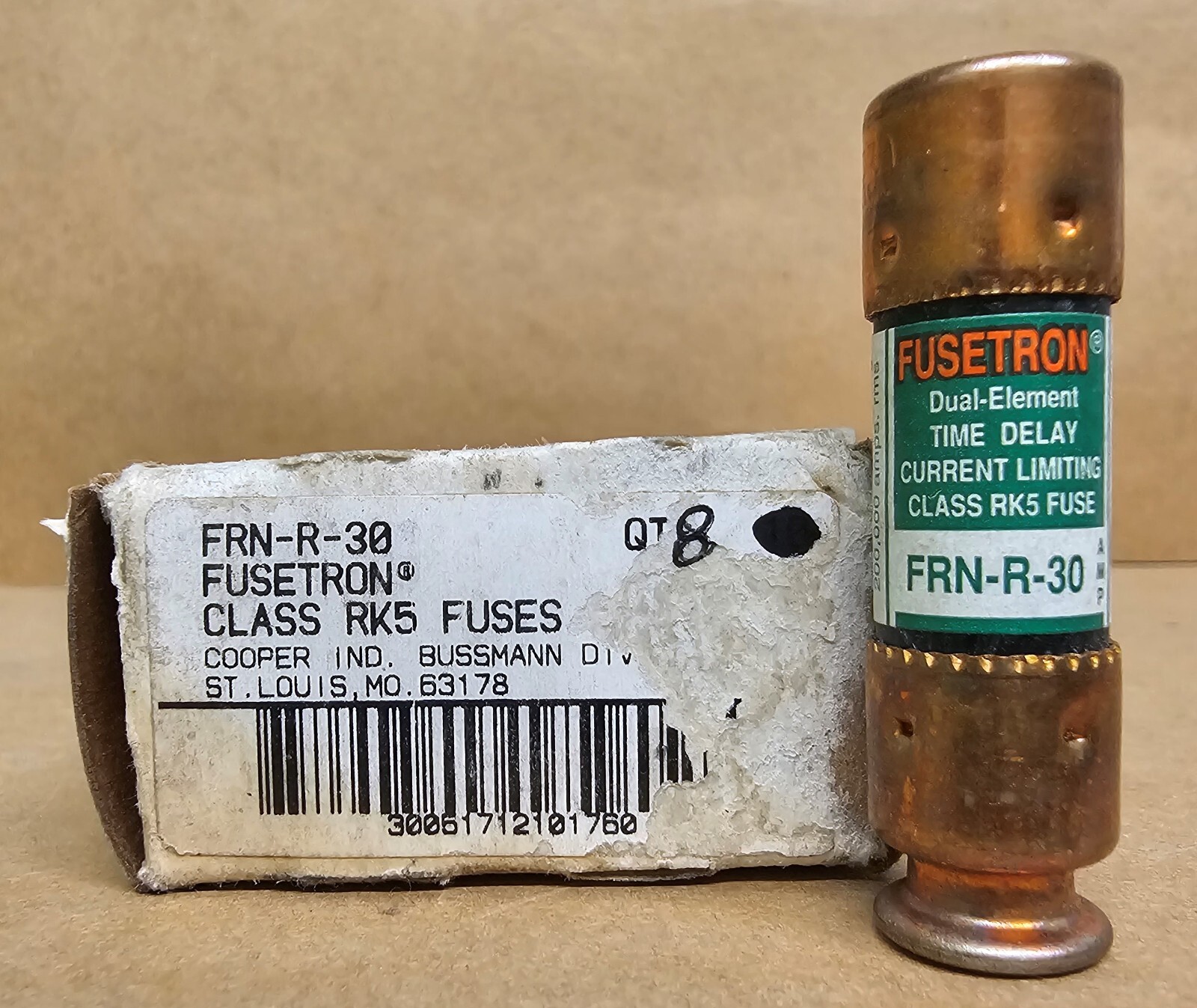 Buss Fusetron FRN-R-30 Class RK5 Fuses (lot of 8)