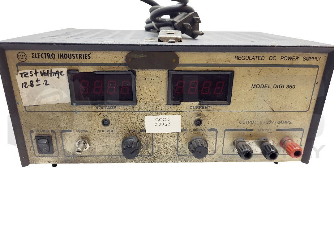 ELECTRO INDUSTRIES DIGI 360 REGULATED DC POWER SUPPLY 0-30V 6A