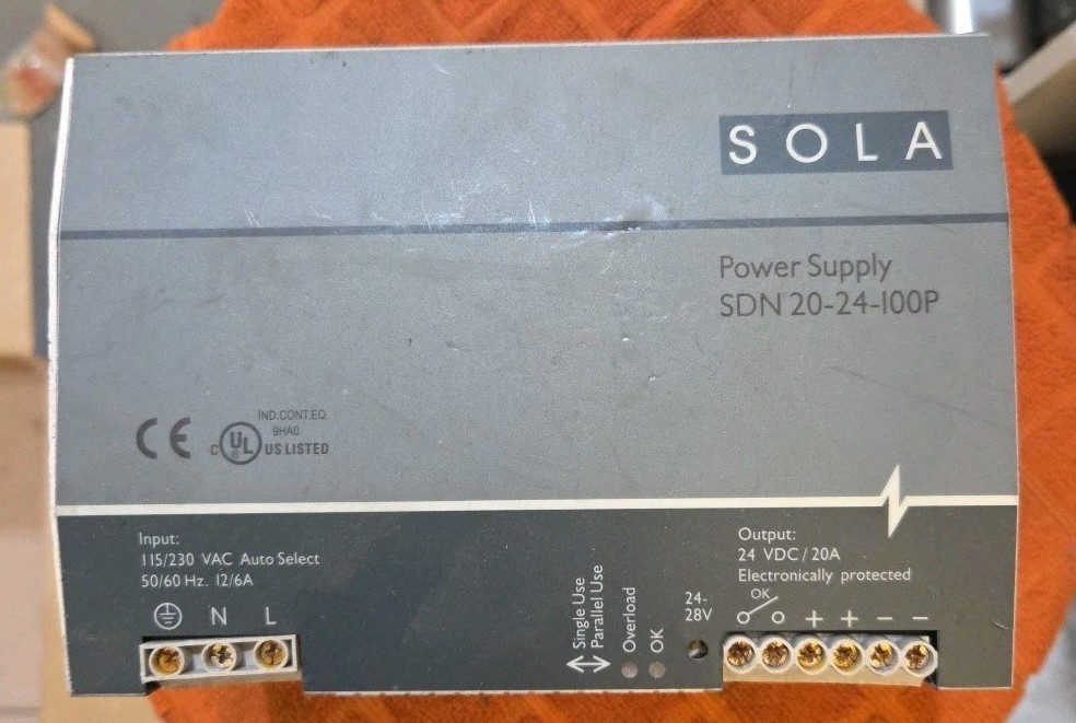Used Sola Power Supply SDN-20-24-100P
