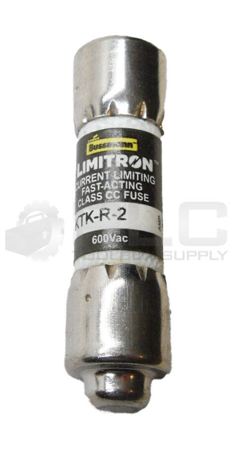 LOT OF 6 NEW BUSSMANN KTK-R-2 LIMITRON FUSE 2A 600VAC