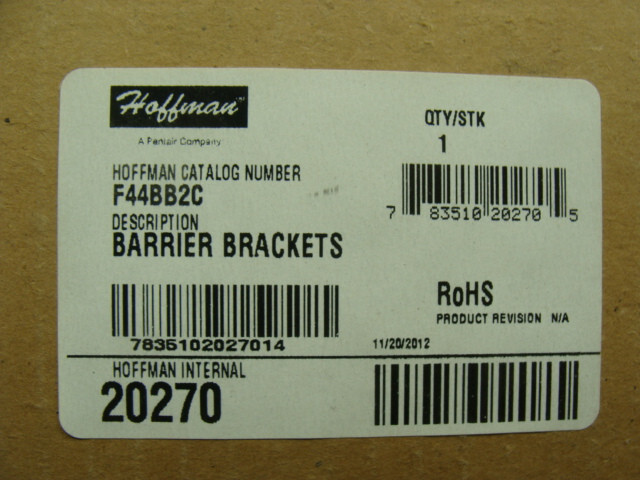 TWO BOXES OF 5 (TOTAL OF 10 BRACKETS) HOFFMAN BARRIER BRACKETS F44BB2C