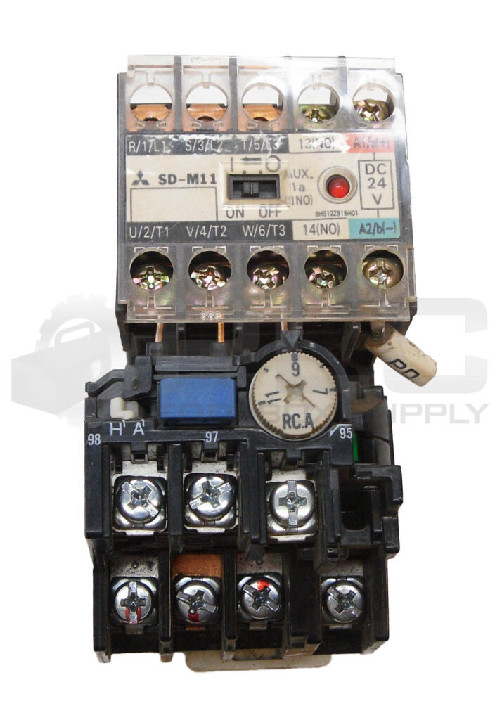 MITSUBISHI SD-M11 CONTACTOR 440V 15A W/ TH-N12 THERMAL OVERLOAD RELAY 600VAC