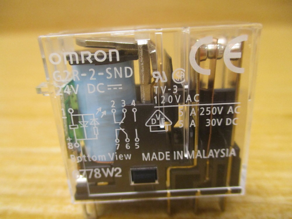 Omron G2R-2-SND-24V Relay G2R-2-SND-V DC Coil 24VDC (Pack of 2)