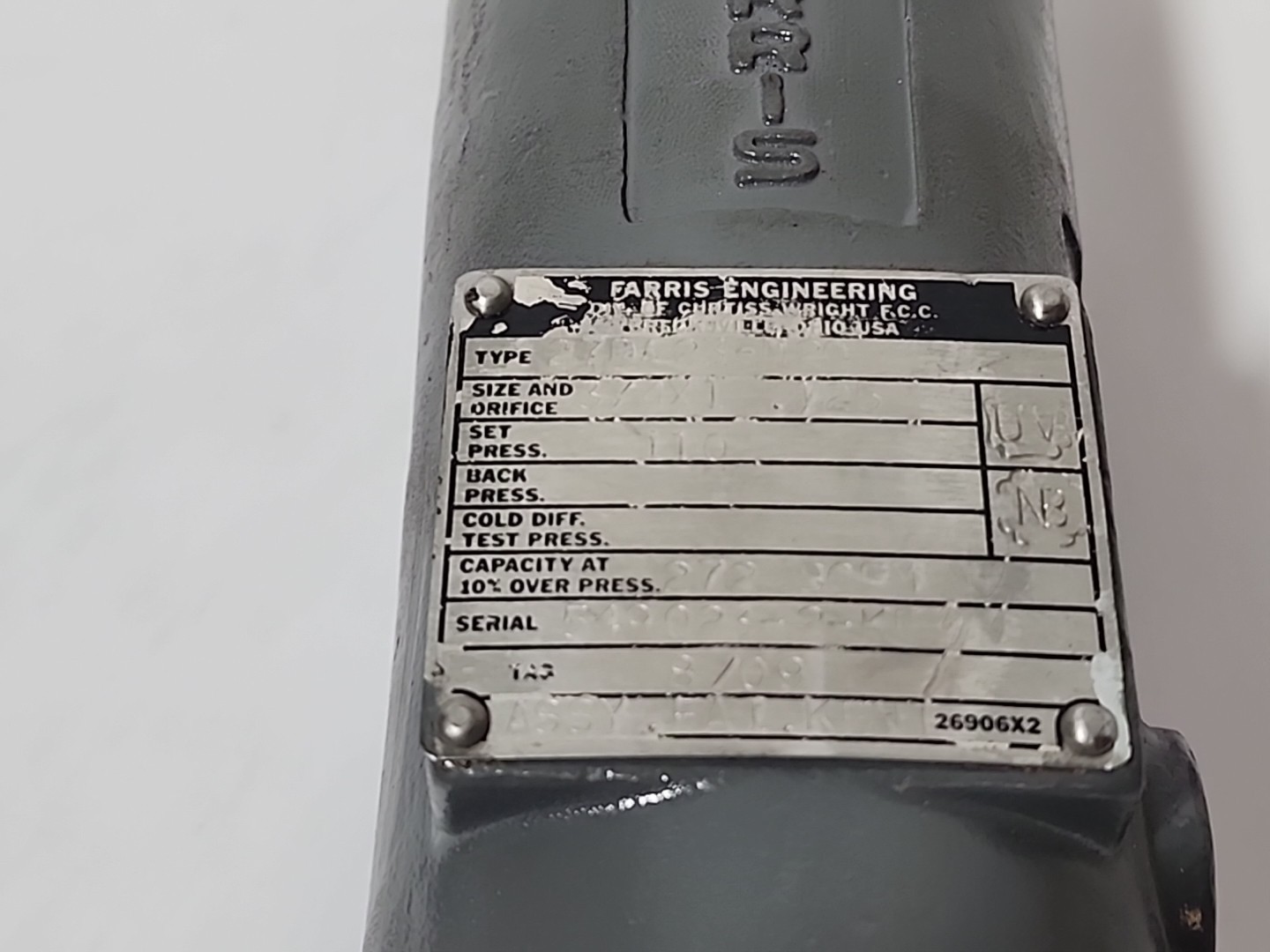 FARRIS 27DA23-M20 3/4X1 SAFETY RELIEF VALVE