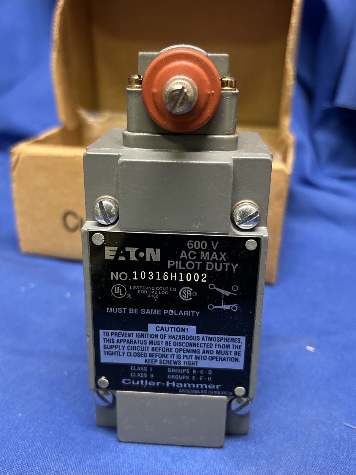 New Eaton Cutter Hammer 10316h1002 Heavy Duty Hazardous Limit Switch 600v