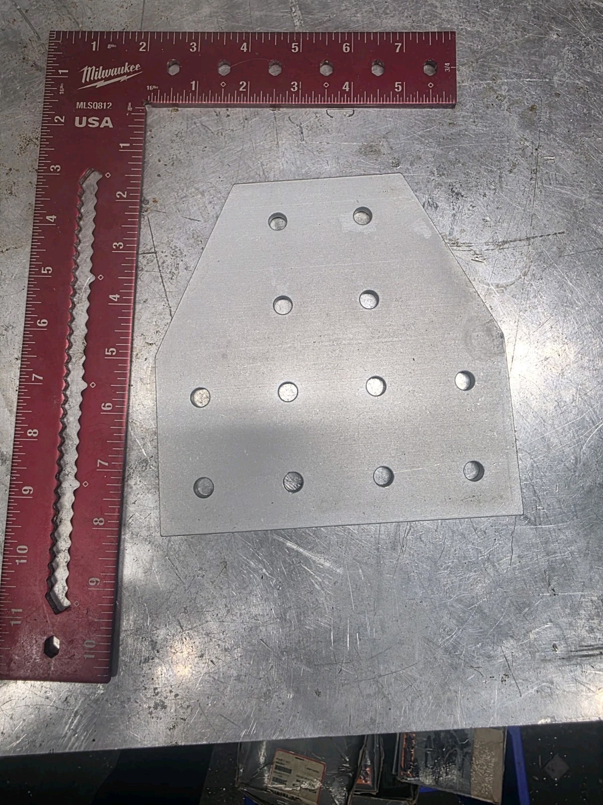 Lot of 4 80/20 40-4325 40 Series 12 Hole Tee Flat Plates Aluminum T-Slot