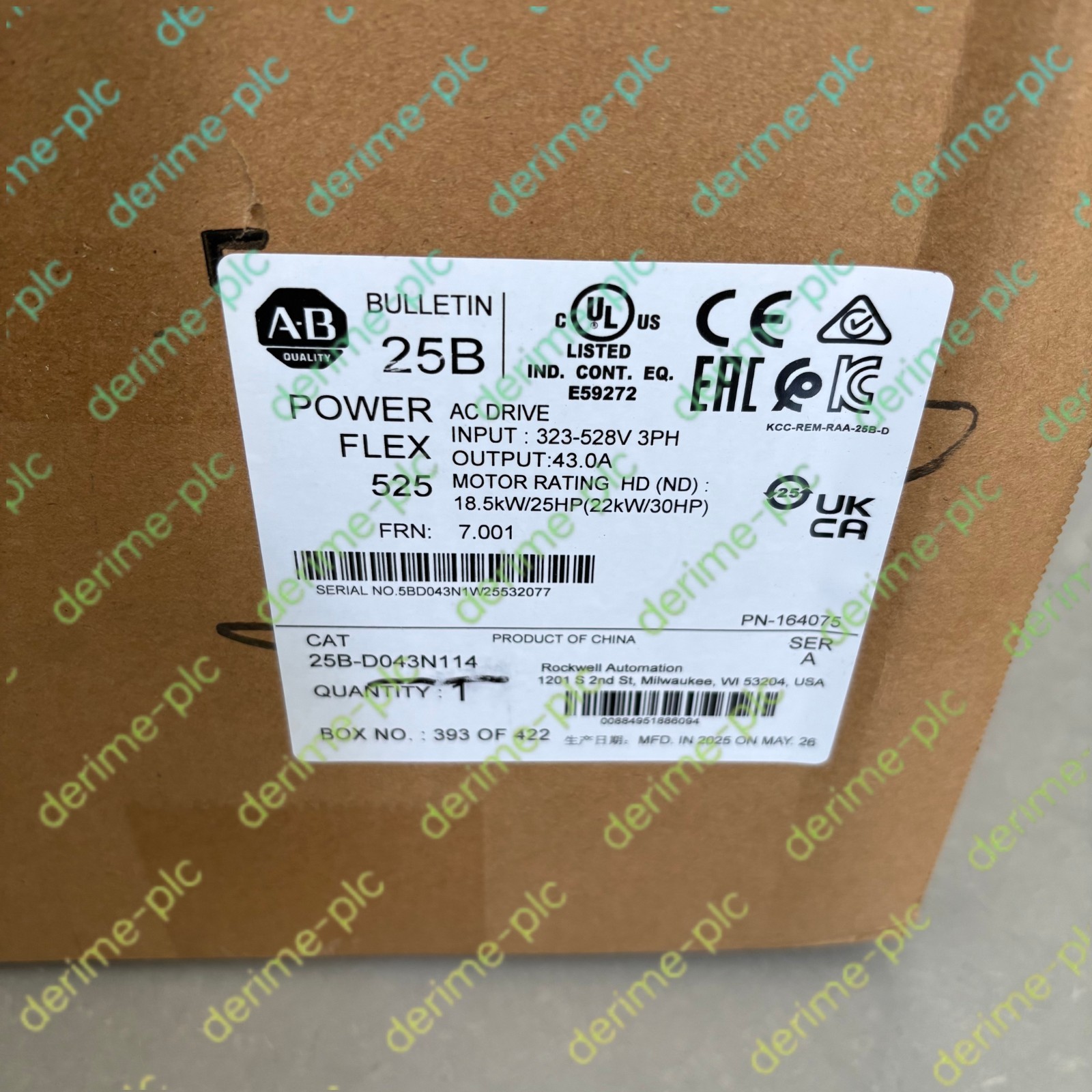 1pcs new Brand 25B-D043N114 Frequency converter