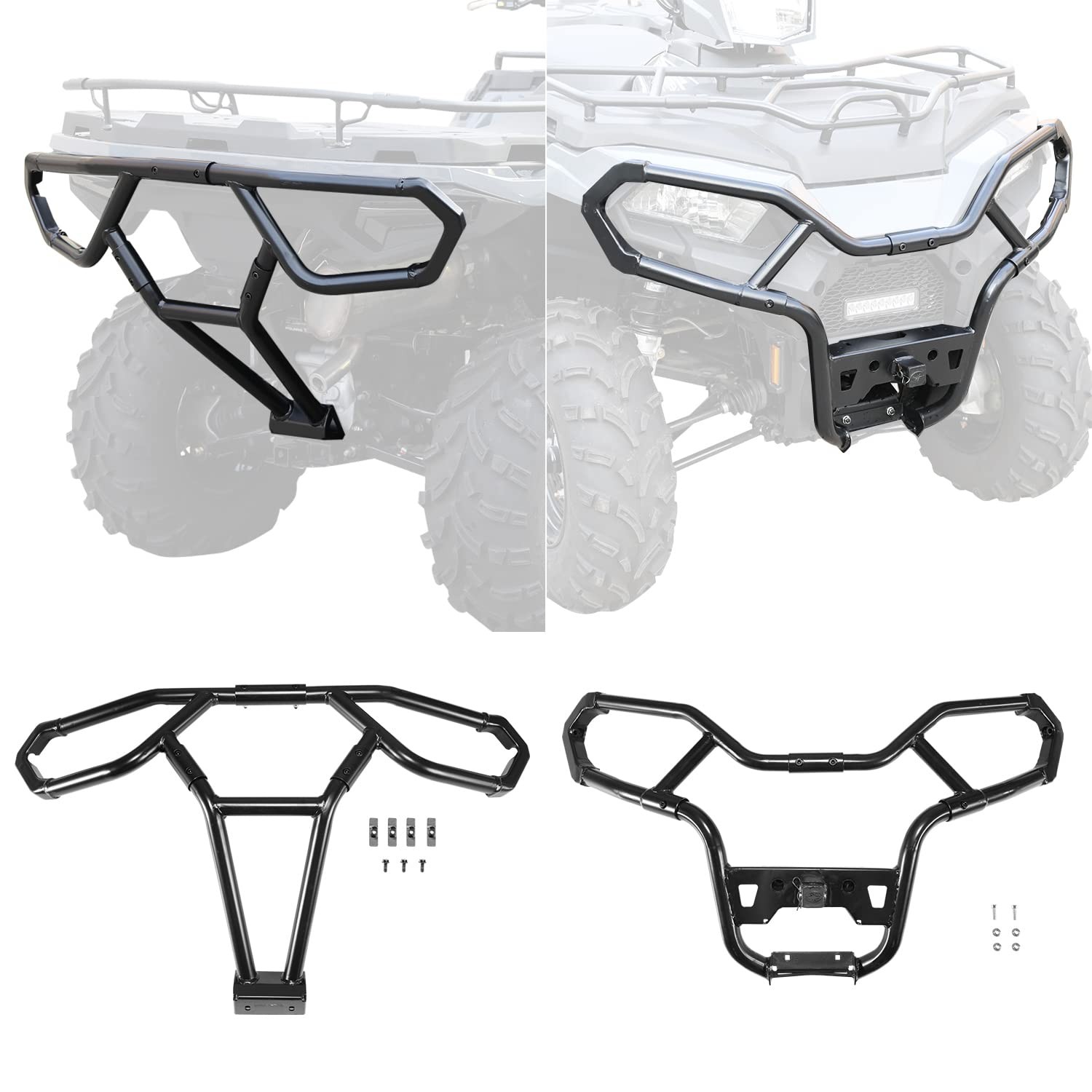 A & UTV PRO Front & Rear Bumper Guard Set for Polaris Sportsman 450/570 2021-…