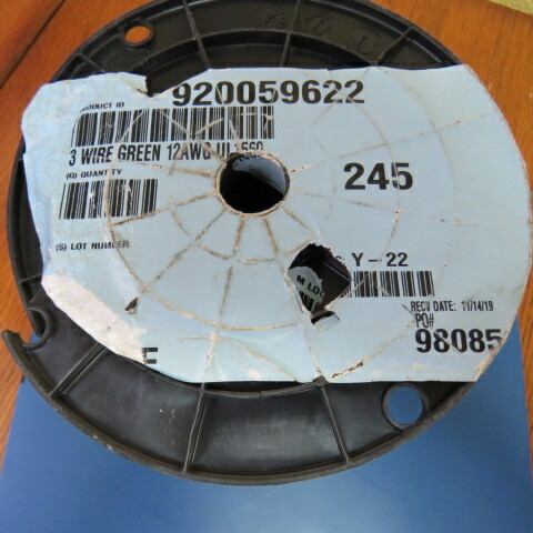 GENERIC 1569-12/65-5 Qty of 184 per Lot Hook-Up Wire, UL 1569, 12 AWG, 65 Stran