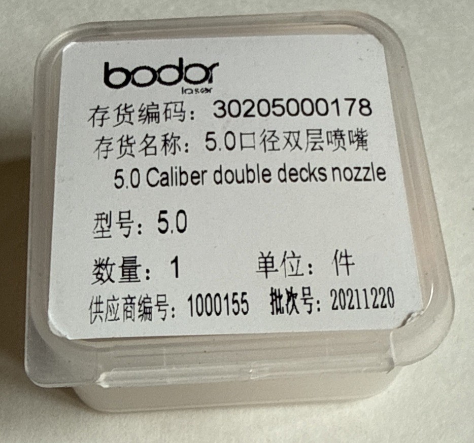 Bodor Laser 5.0 Caliber Double Decks Nozzle