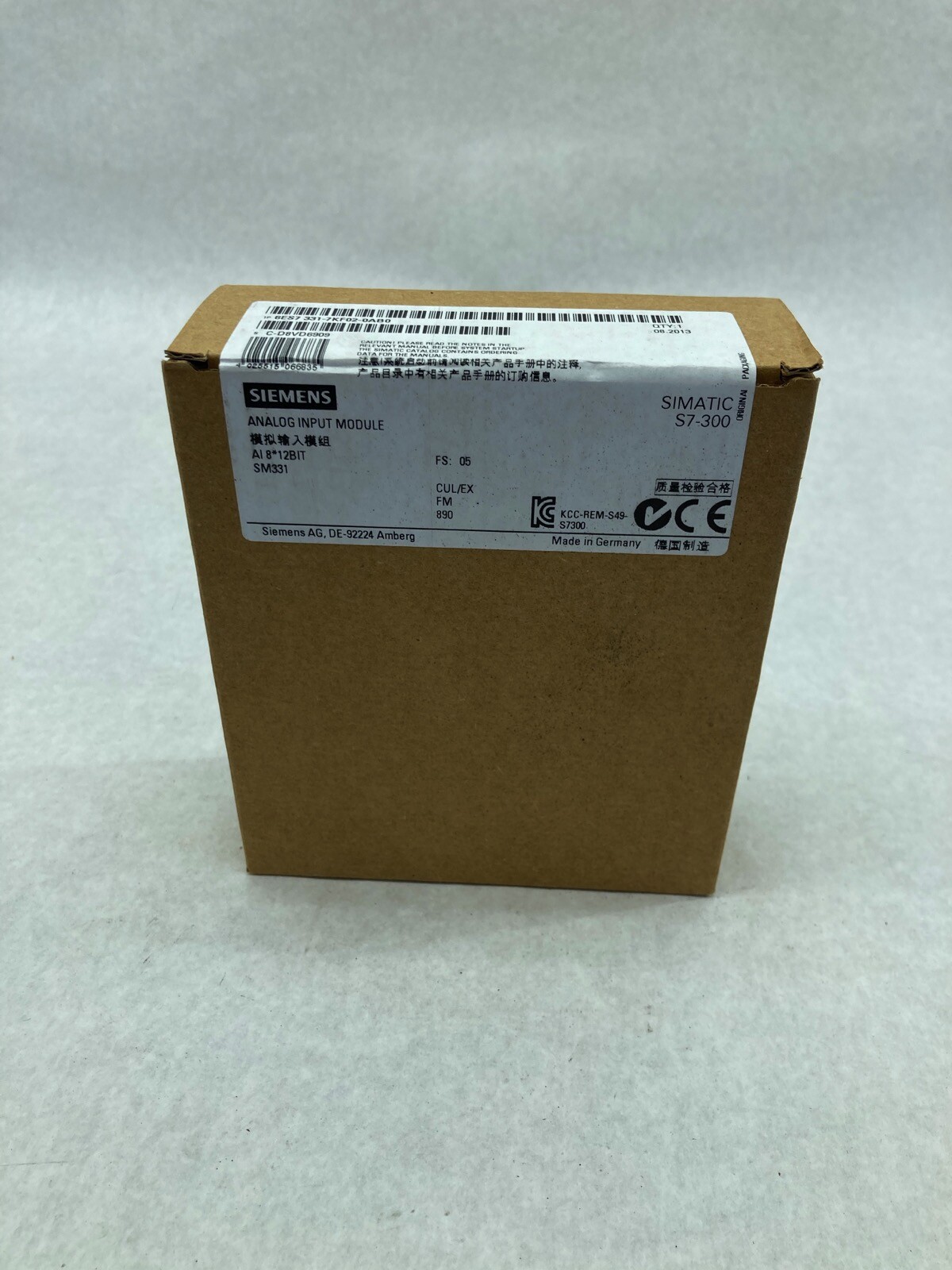 SIEMENS 6ES7 331-7KF02-0AB0 ANALOG INPUT MODULE SIMATIC S7-300