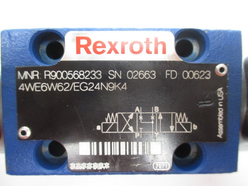 REXROTH 4WE6W62/EG24N9K4 R900568233 24VDC 1.25A NSNP