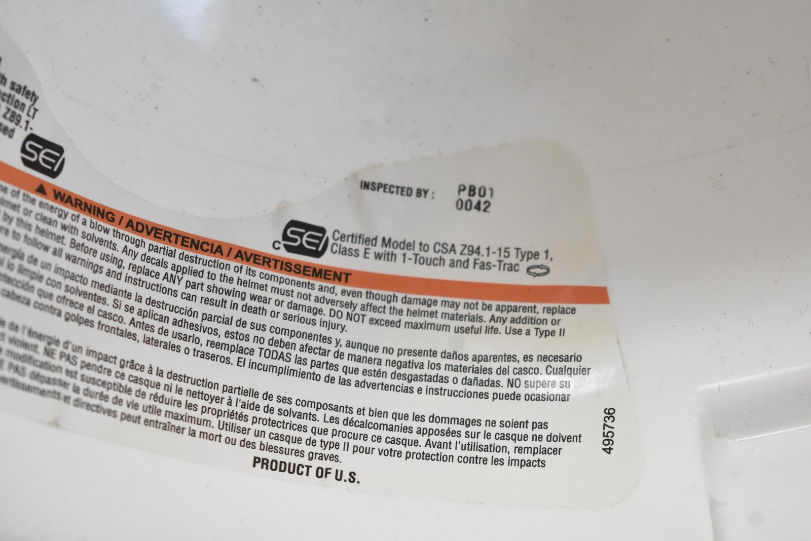 2 Pack MSA 475358 V-GARD Fas-Trac Cap STD White Hard Hat Ratchet Suspension