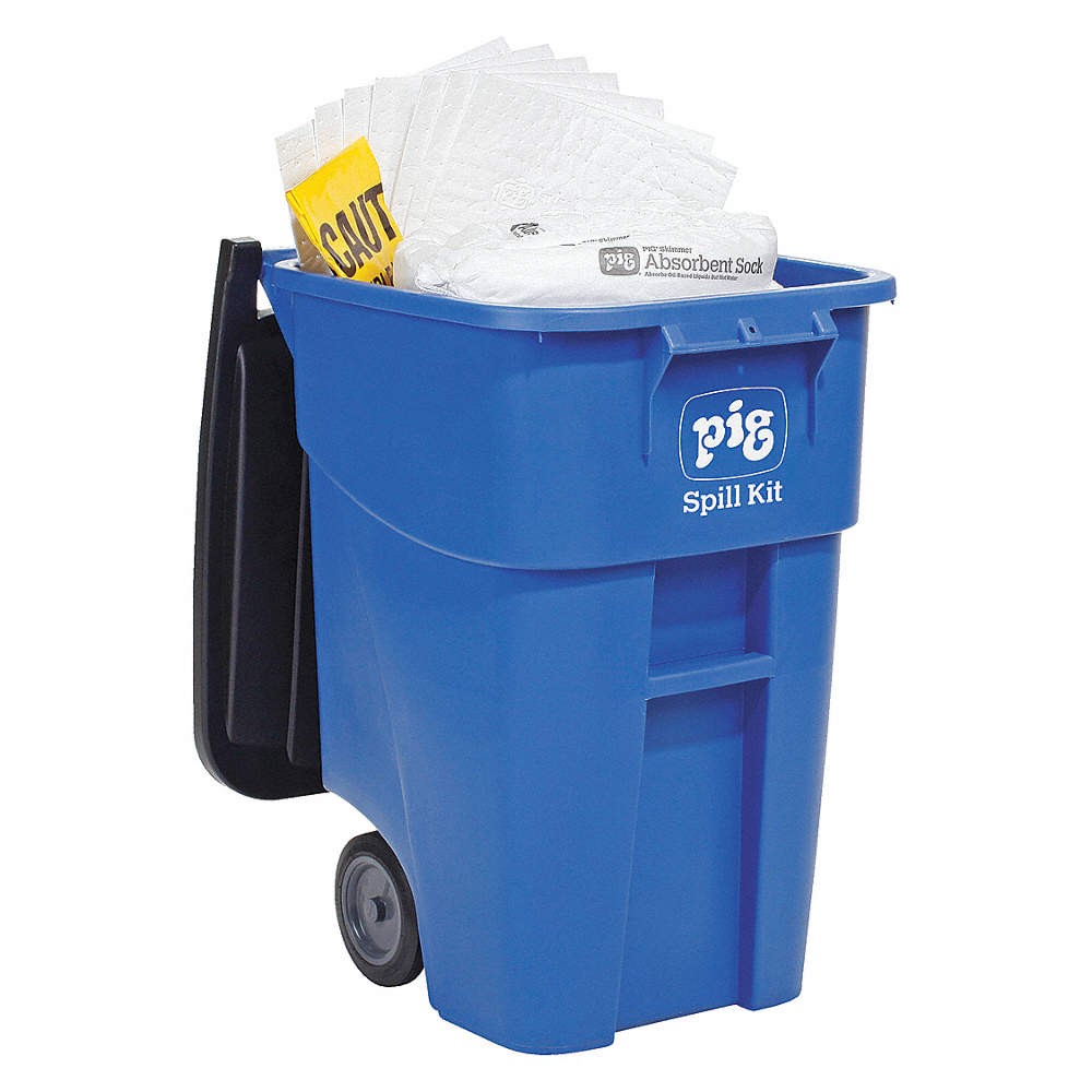 PIG KIT459 Spill Kit, Oil-Based Liquids, Blue 30RE19