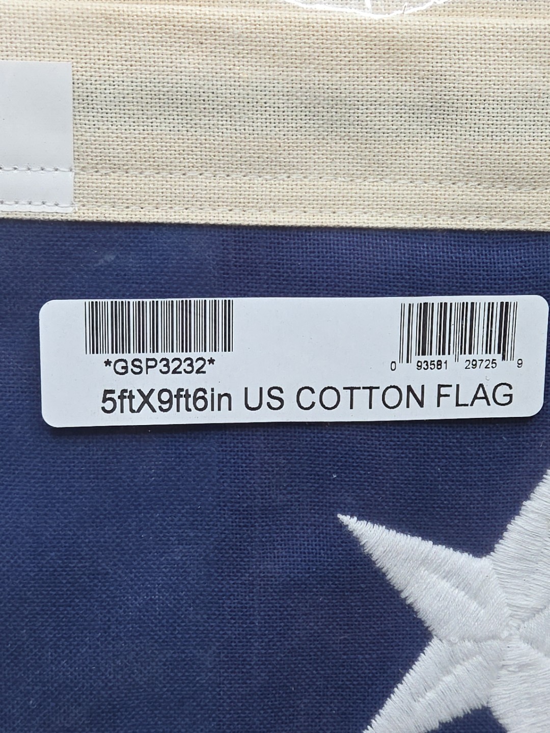Valley Forge Flag American 5’x 9′ 6″ G-Spec 100% Cotton Flag Gsp3232