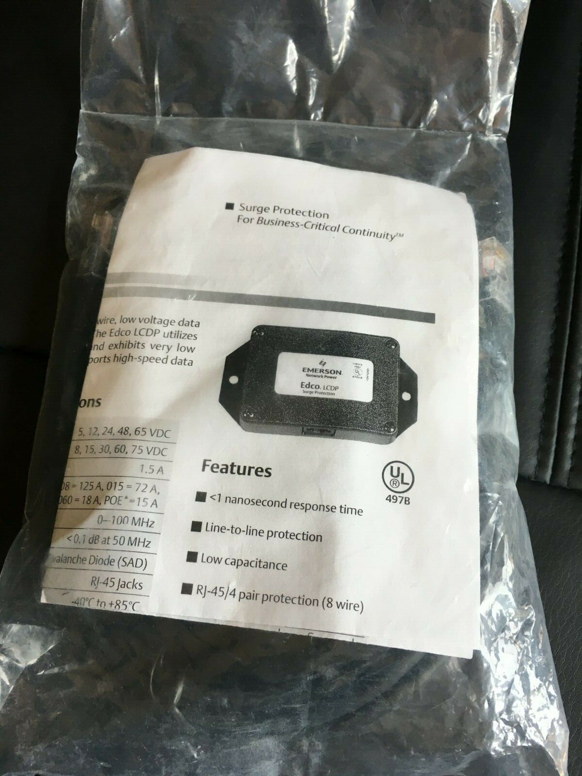 NEW Emerson Network Power Edco LCDP-POE 1814R Data Circuit Protection
