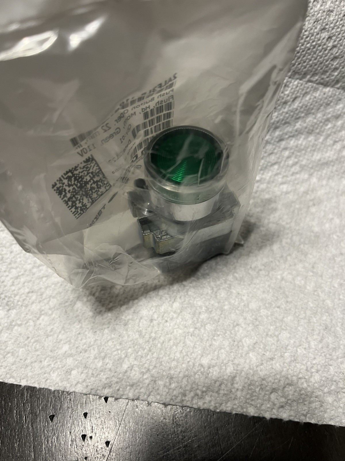 ALTECH CORP 2ALF3LB-110 Push Button Green