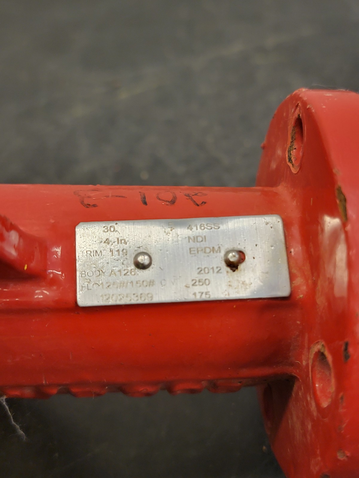 BRAY 4″ BUTTERFLY VALVE SERIES 30 Used A2