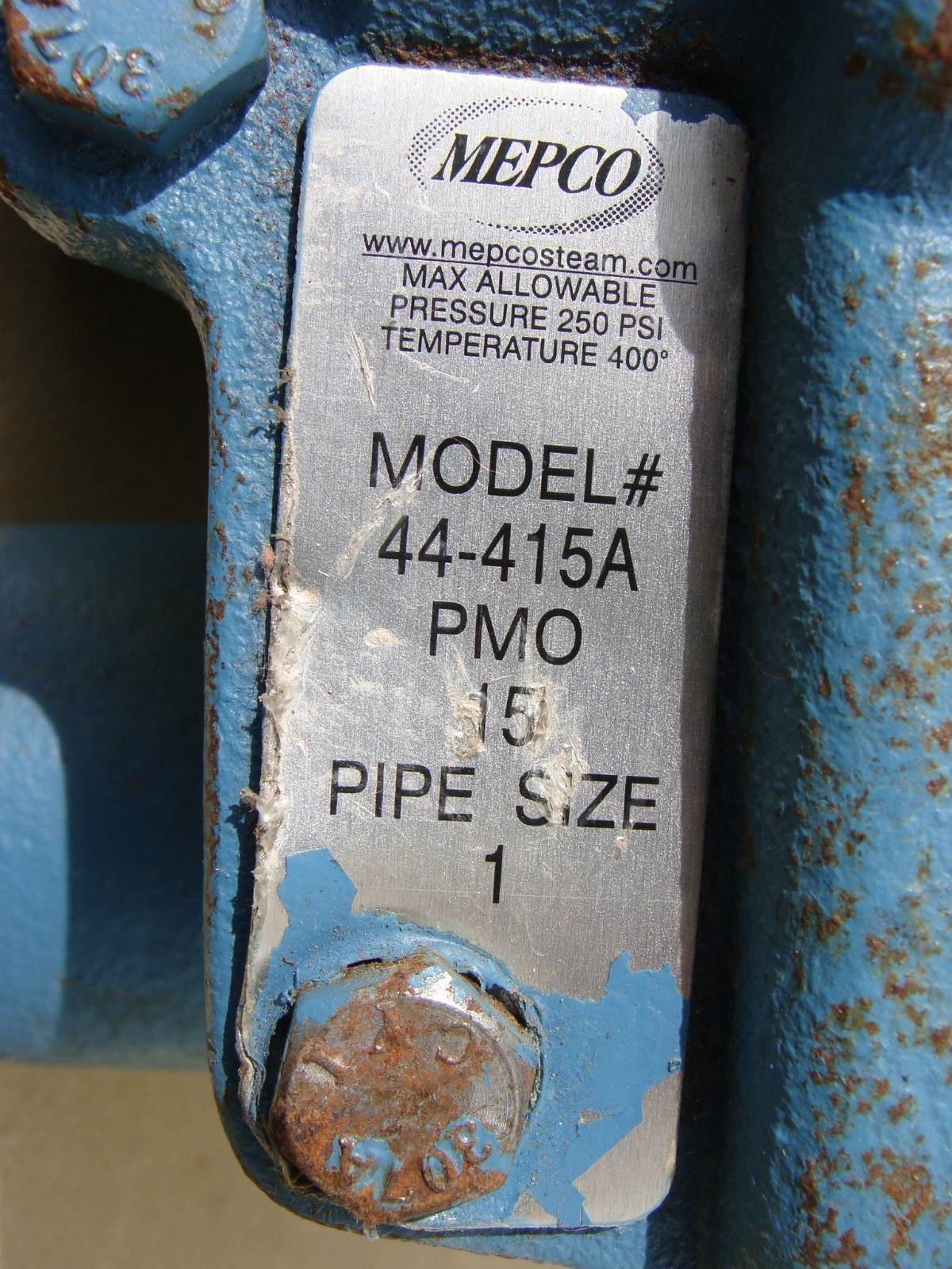 NEW MEPCO 44-415A PMO 15 steam trap 1″ NPT pipe