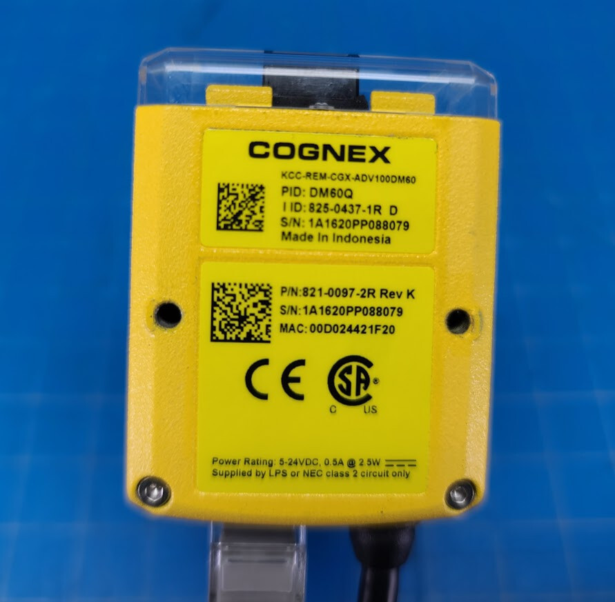 Cognex Barcode Reader 825-0437-1R D / 821-0097-2R Rev K
