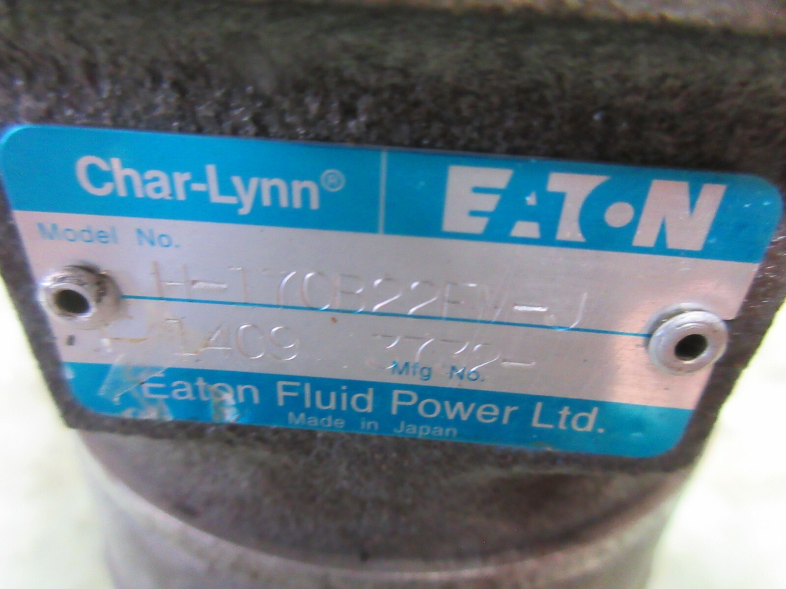 EATON FLUID CHAR-LYNN OKUMA LAW-S CNC LATHE GEAR MOTOR H-170B22FM-J EACH 1