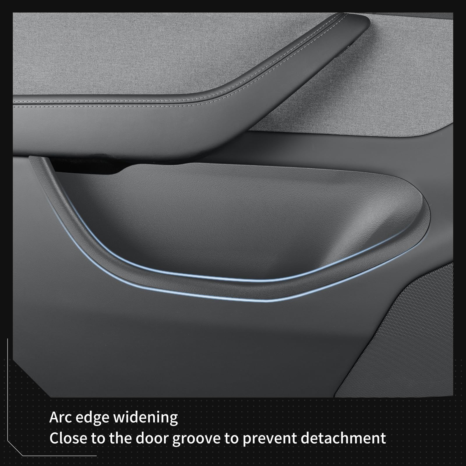 LUCKEASY 4PCS Door Side Storage Box Full Arounding for Tesla Model Y Juniper …