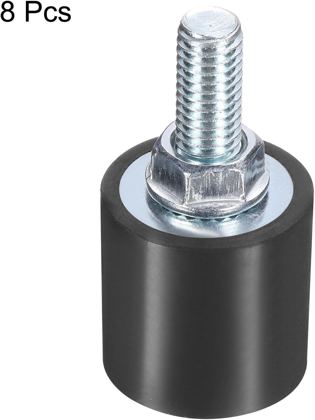 6Pcs M8X23Mm Rubber Isolator Mounts with Studs 25X25Mm Male Female Vibration Sho
