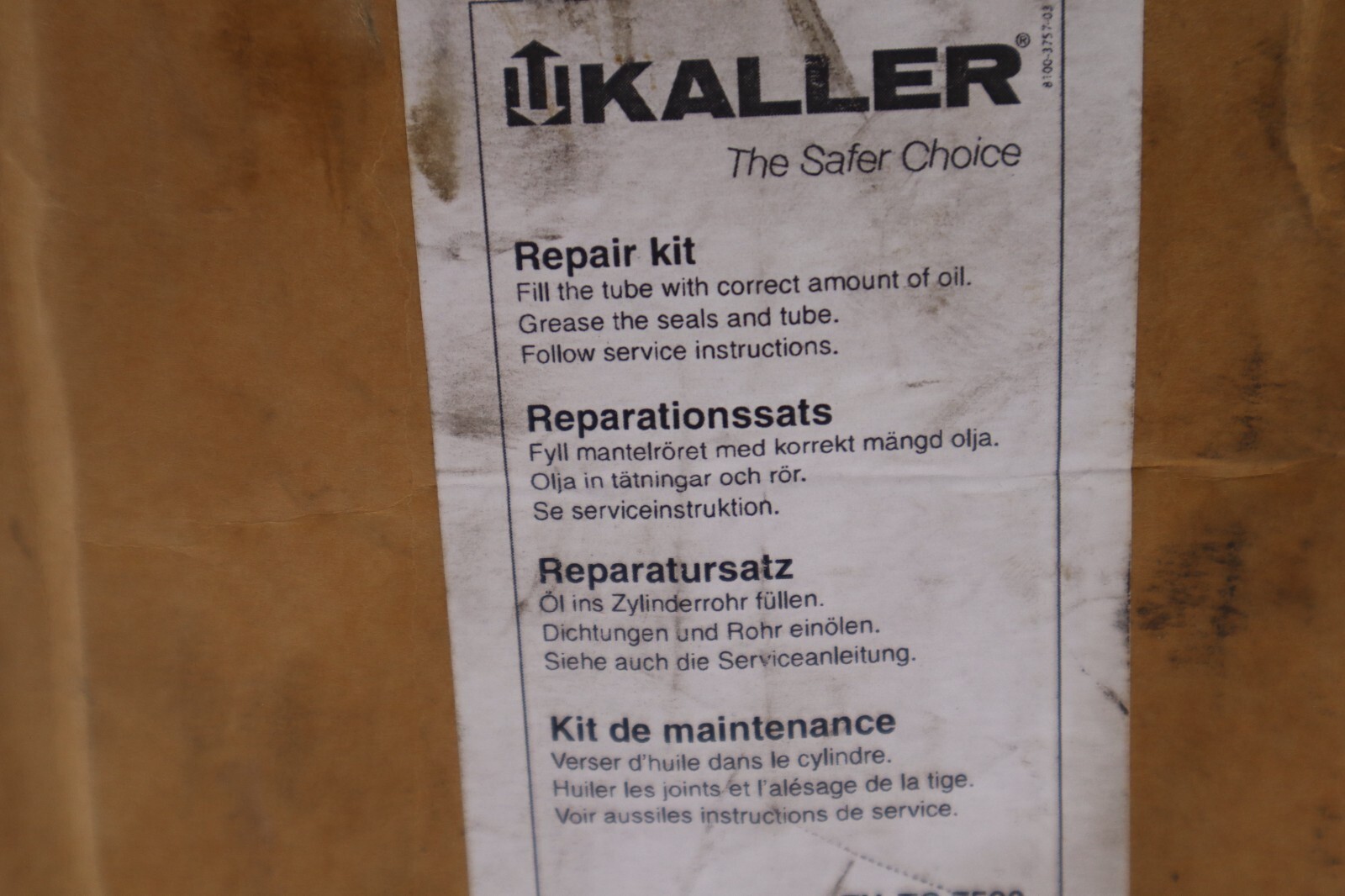 Kaller No. 2014068-01 Gas Spring Repair Kit TU/TC 750 Stock #2765