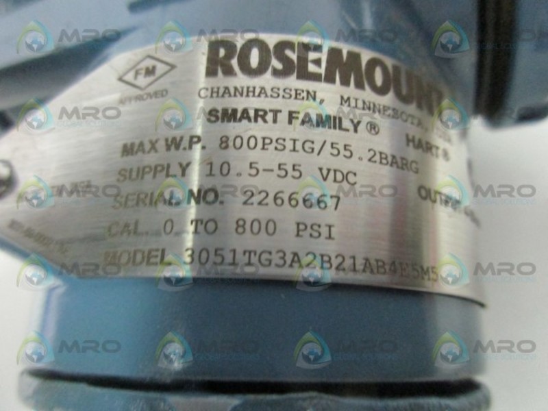 ROSEMOUNT 3051TG3A2B21AB4E5M5 PRESSURE TRANSMITTER UNMP