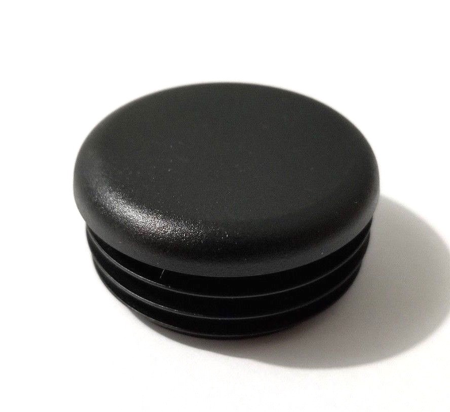 (2) Round Black Tubing End Plugs Plastic Insert Caps 1-3/4″ 1.75″ OD 14-20 Gage