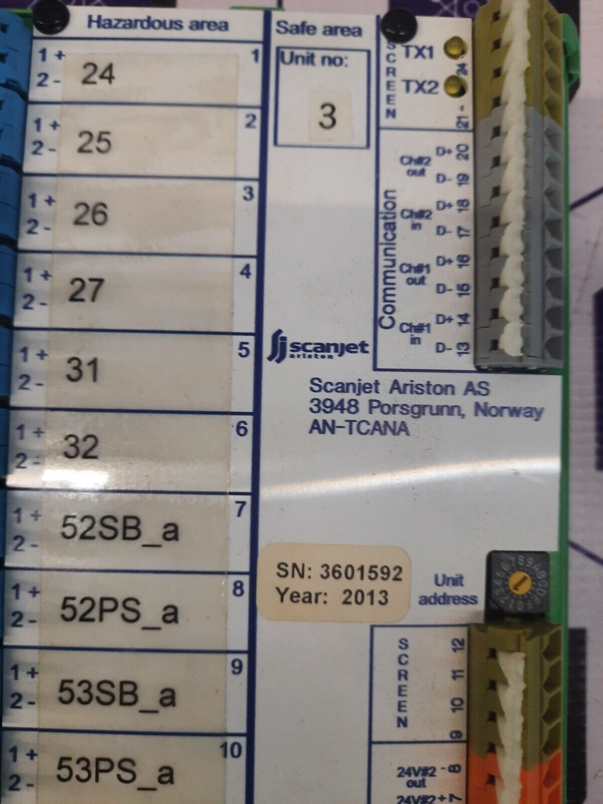 SCANJET ARISTON AN-TCANA CONTROL UNIT