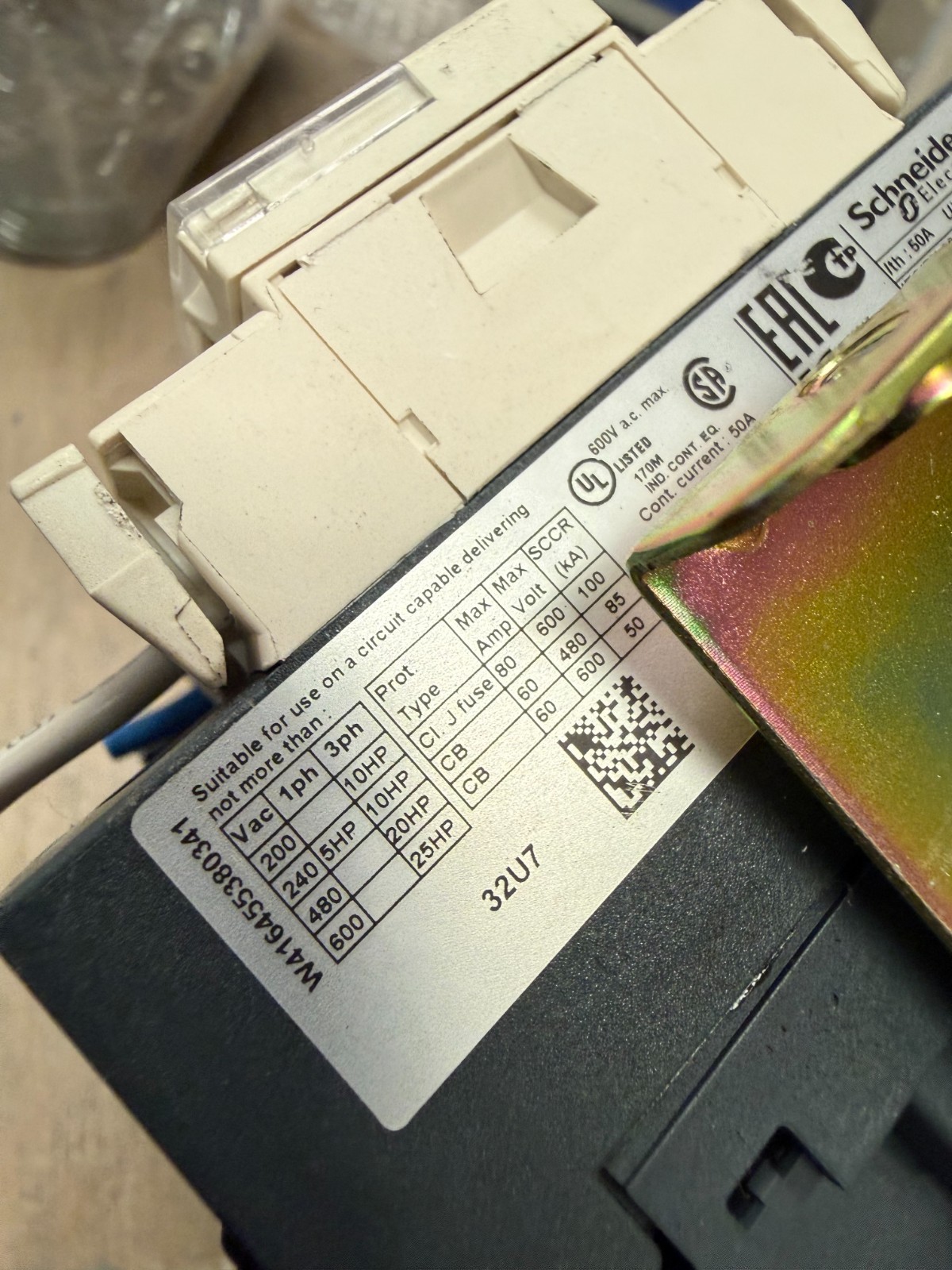 Schneider Electric IEC/EN 60947-4-1 ASSEMBLY UNIT UNTESTED READ