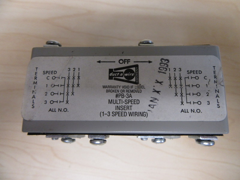Duct-O Wire PB-3A PB3A Multi-Speed Insert