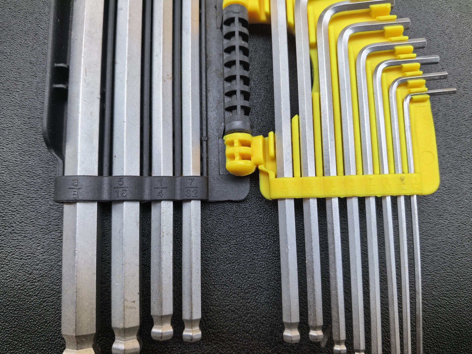 USED stanley 12 Piece SAE Hex Key Set ball end hex key 94-163
