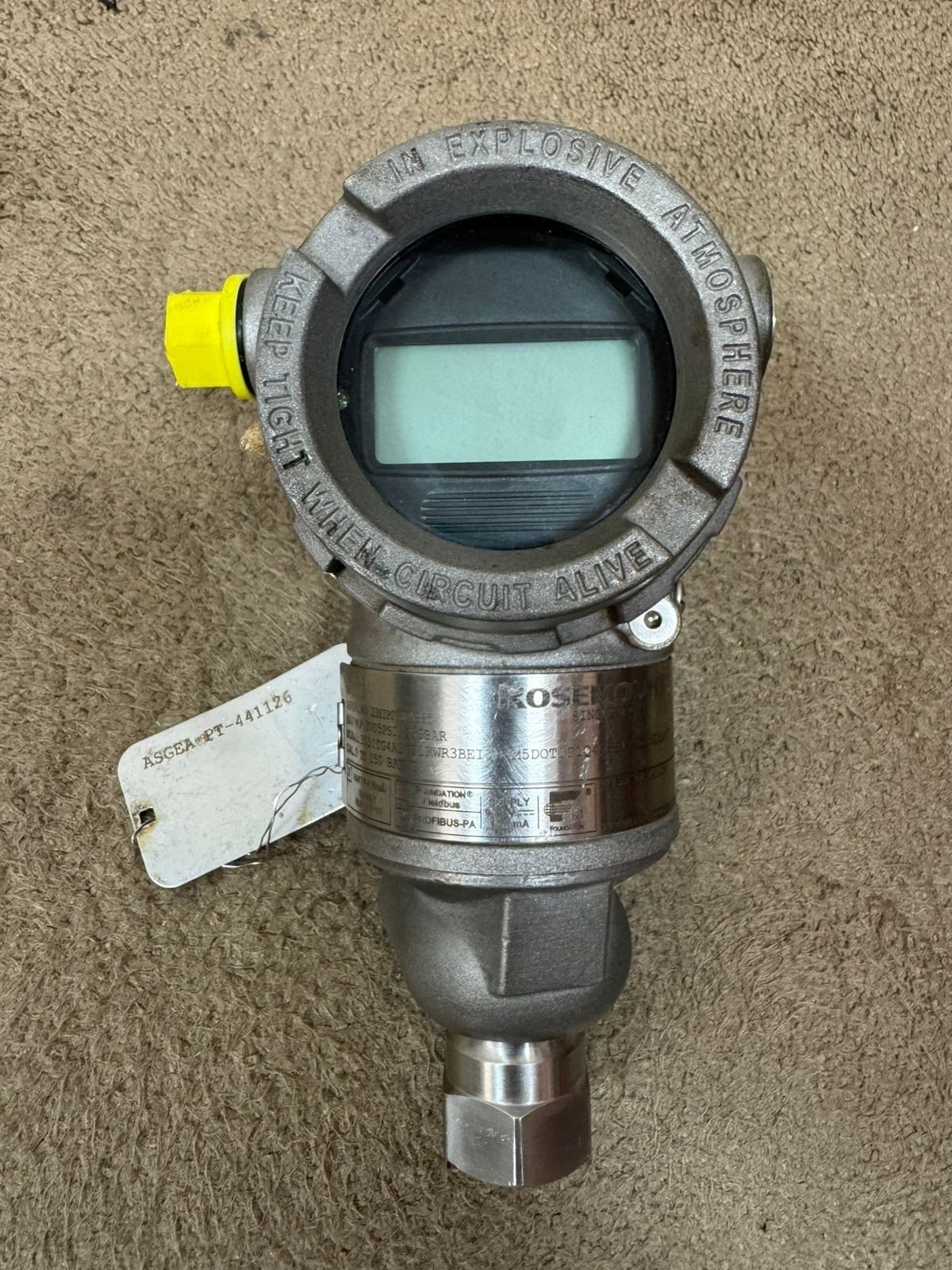 Rosemount / Pressure Transmitter / 3051TG4 / WP 3705PSI-256BAR / Cal. 0-150BAR G