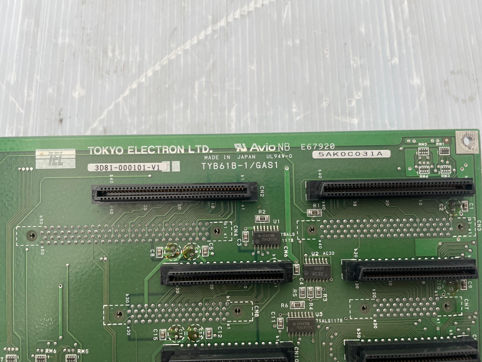 TEL Tokyo Electron 3D81-000101-V1 Gas Interface PCB TYB61B-1/GAS1