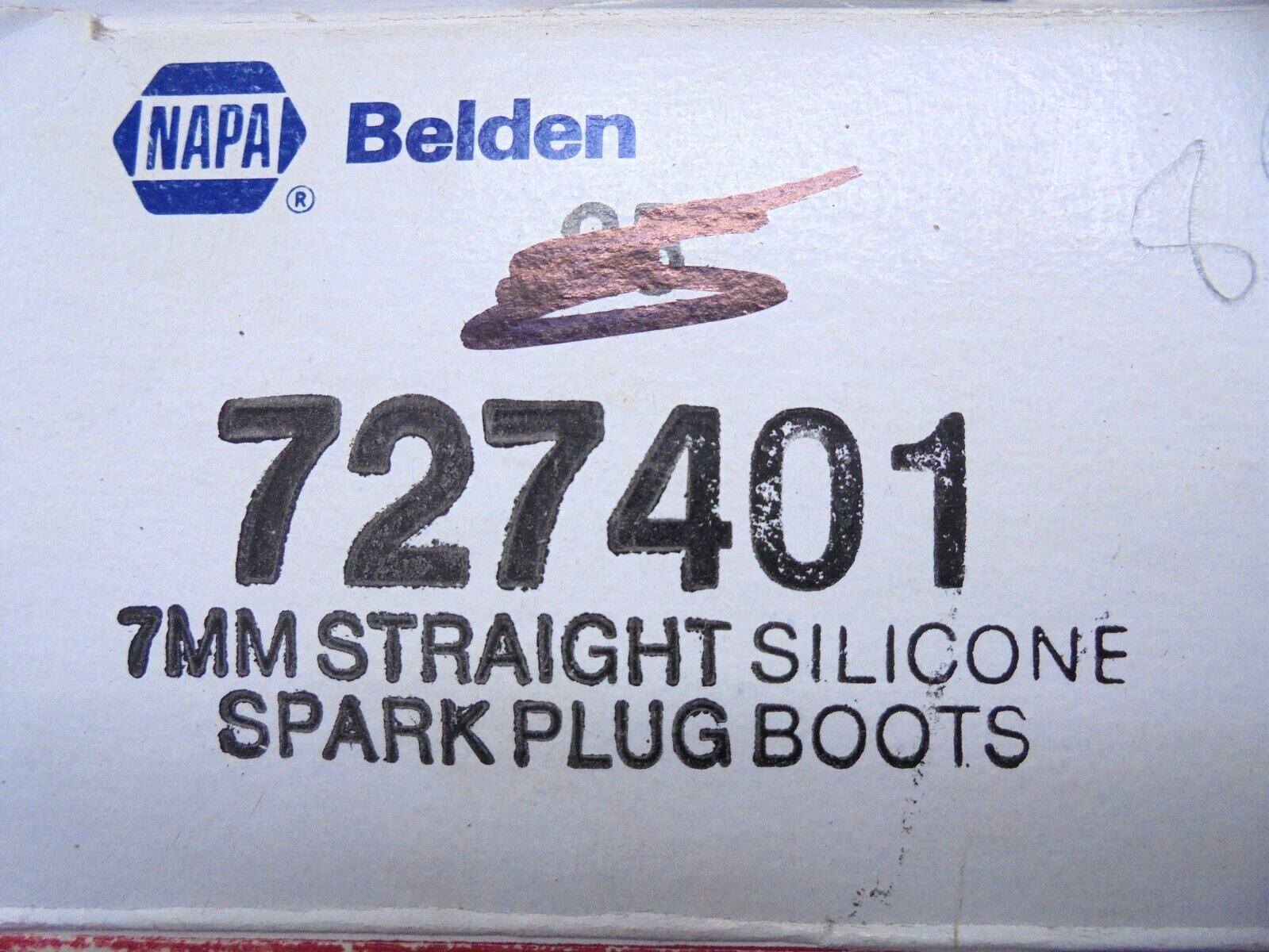 Lot of 5 NAPA Belden 7mm Silicone Spark Plug Boots Straight 727401