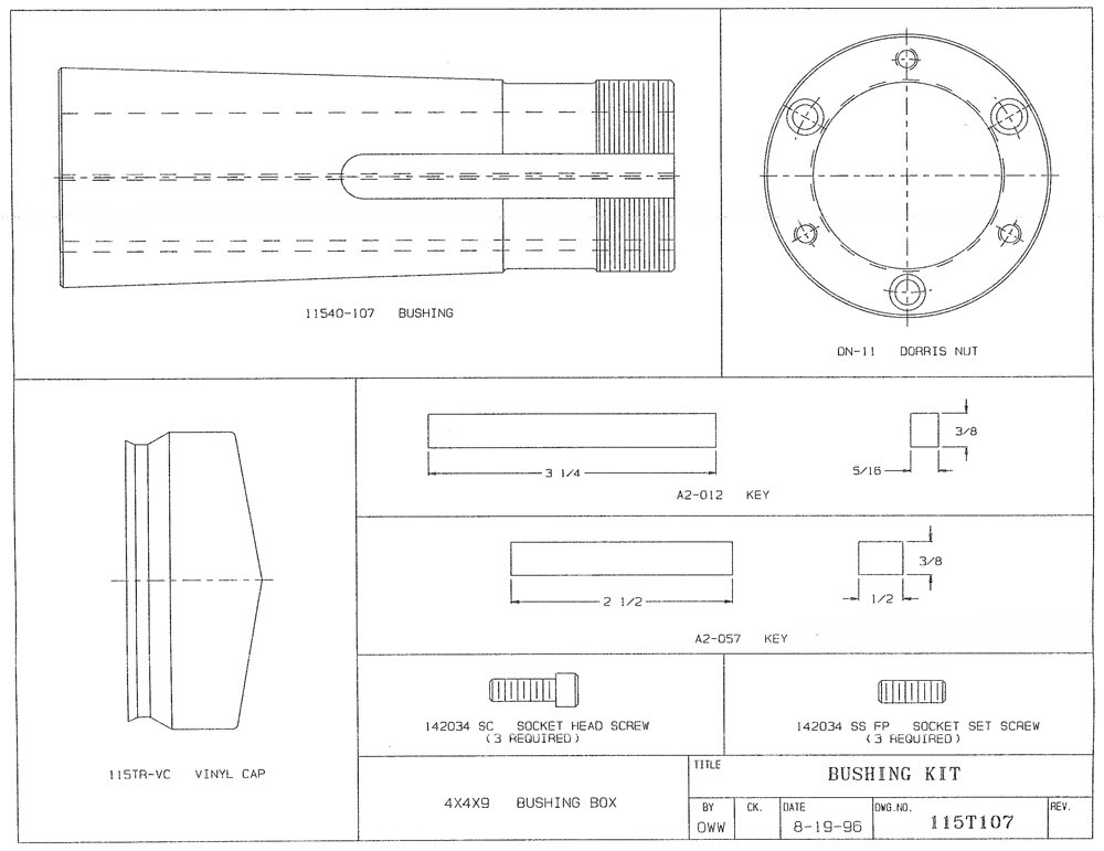 Dorris 115T107 Bushing Kit 1-7/16″
