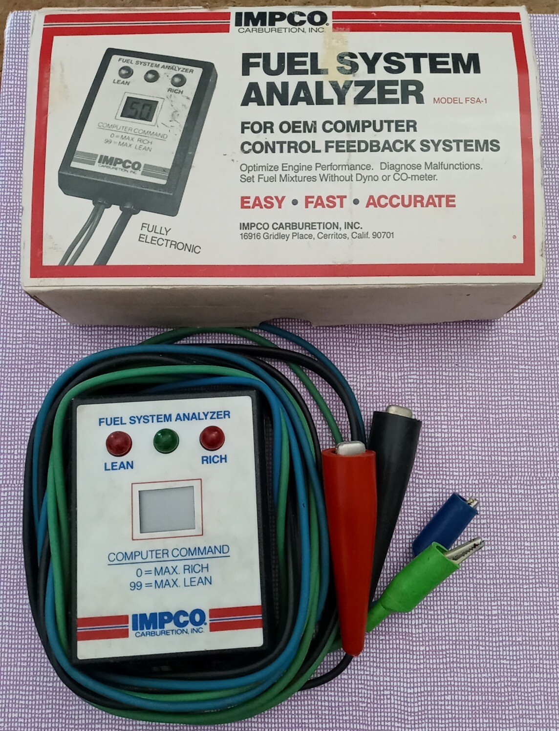 Impco FSA-1 Vintage Fuel System Analyzer