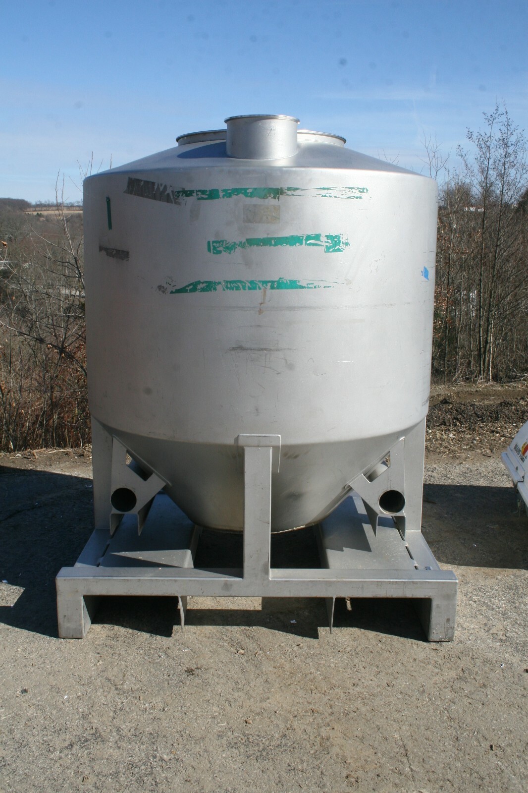 47″x47″x59″ Stainless Steel Approx 225 Gal Single Wall Tank 3/8″ Wall Thickness