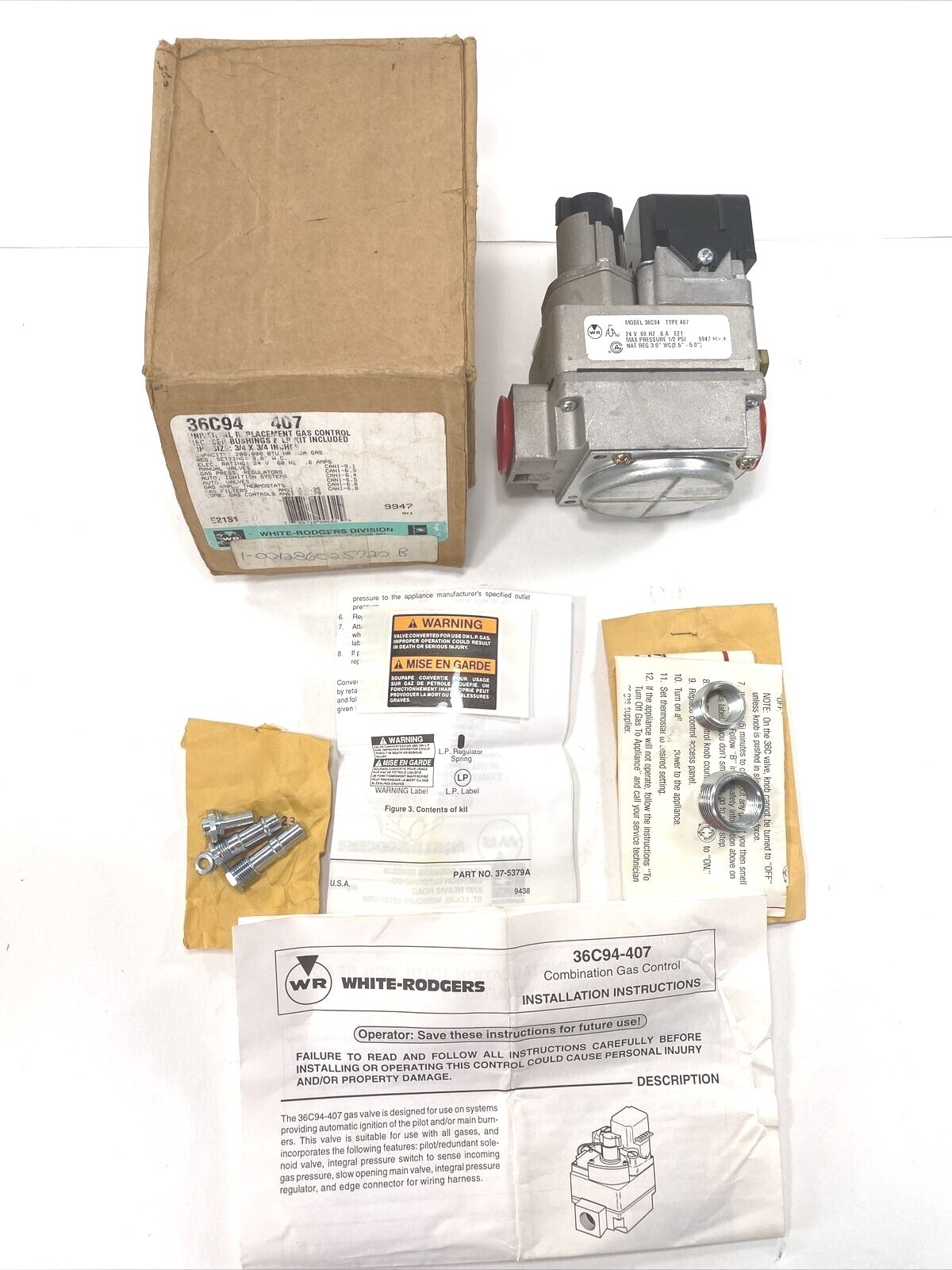 Copeland 36C94-407 Gas Control 1/2″ NPT Universal Replacement