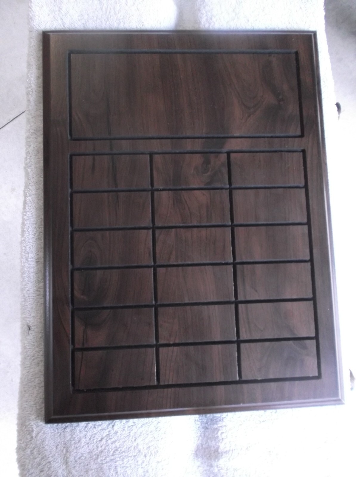 trophy parts blank perpetual plaque 18 plate perpetual cherry finish lot of 8